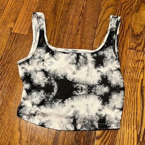 shein cropped tie dye tank top